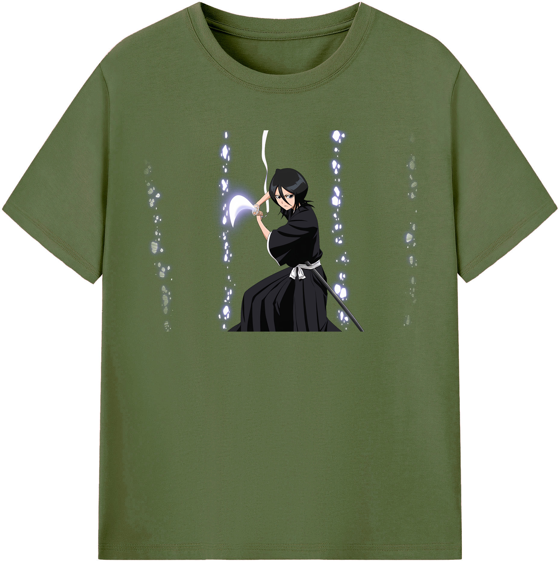 （画像用） ブリーチ 朽木ルキア BLEACH Kuchiki Rukia 綿100％半袖Tシャツ（フロントプリント）
